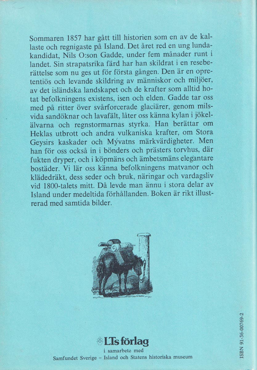 Nils O:son Gadde : En färd till Island sommaren 1857
