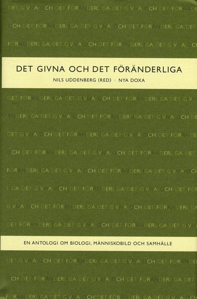 Nils Uddenberg : Det givna och det föränderliga