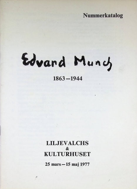 NummerkatalogEdvard Munch 1863 - 1944
