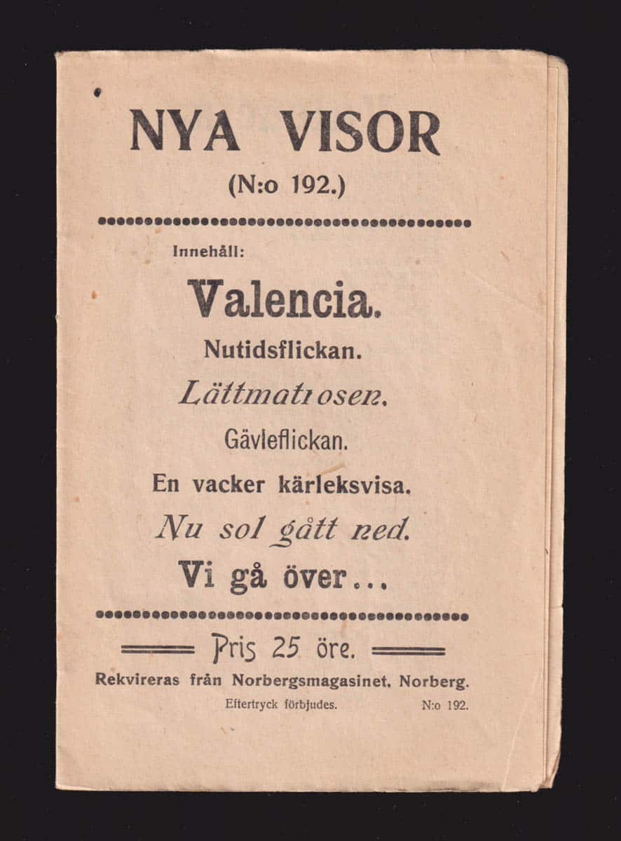 NYA VISOR (N:o 190 - 192)