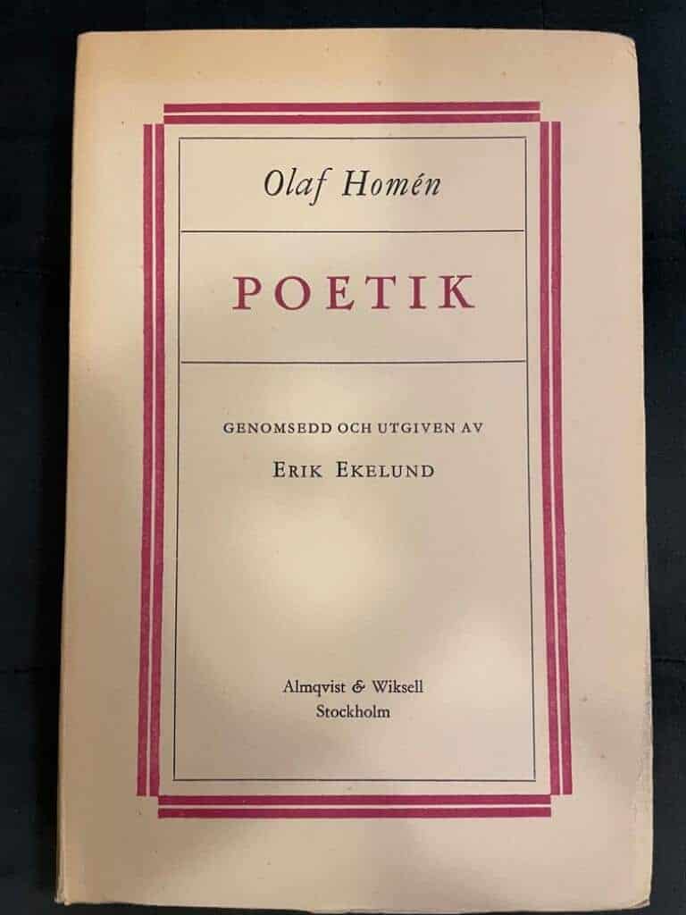 Olaf Homén : Poetik