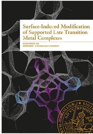 Olesia Snezhkova : Surface-Induced Modification of Supported Late Transition Metal Complexes