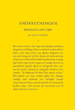 Olof Fryxell : Snöfästningen