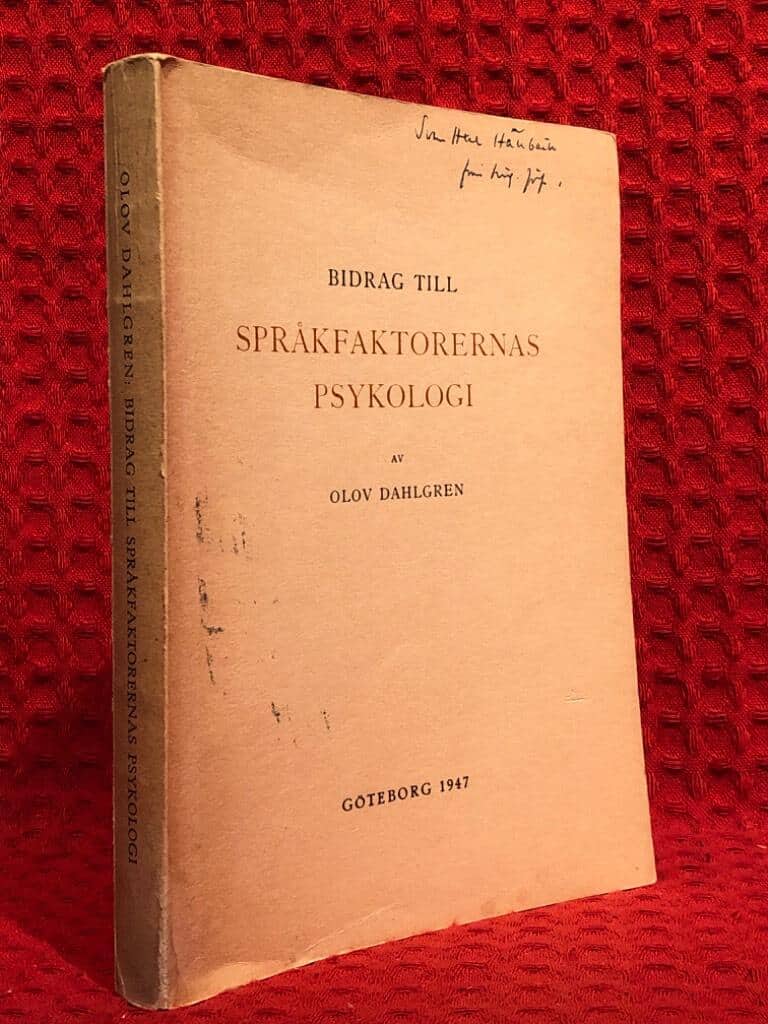 Olov Dahlgren : Språkfaktorernas psykologi