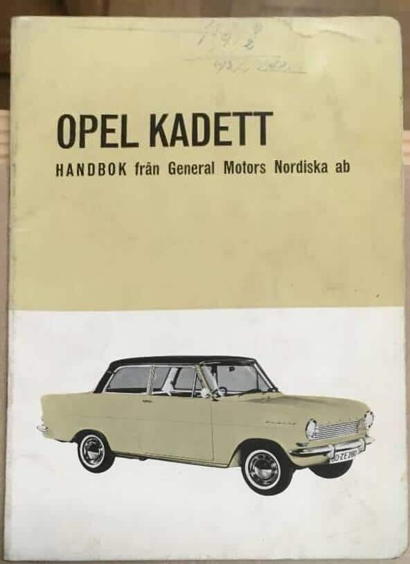 Opel Kadett Instruktionsbok