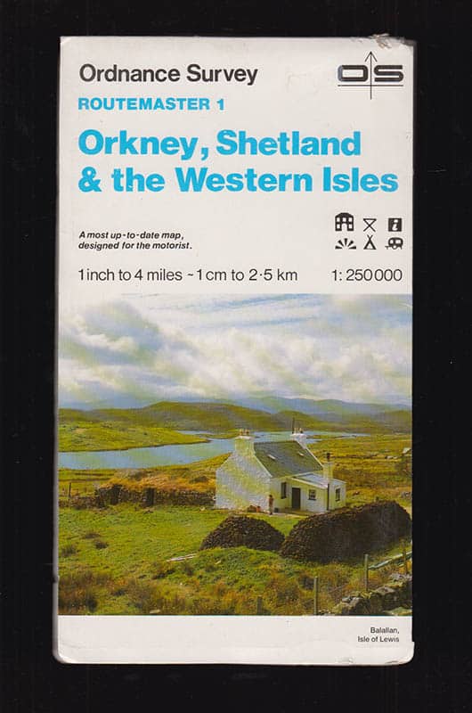 Orkney, Shetland and the Western Isles. Routemaster 1. A most up-to-date map, designed for the motorist.