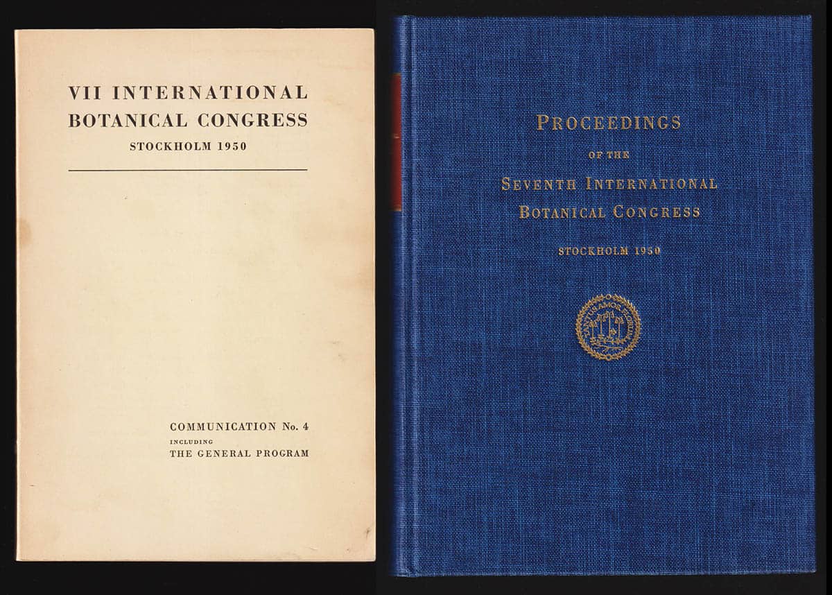 Osvald, Hugo (1892-1970) ; Åberg, Ewert (1909-1983) [ed.] : Proceedings of the Seventh (VII) International Botanical Congress. Stockholm July 12-20 1950 + Communication no. 4. Including the General Program