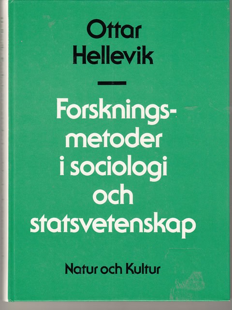 Ottar Hellevik : Forskningsmetoder i sociologi och statsvetenskap