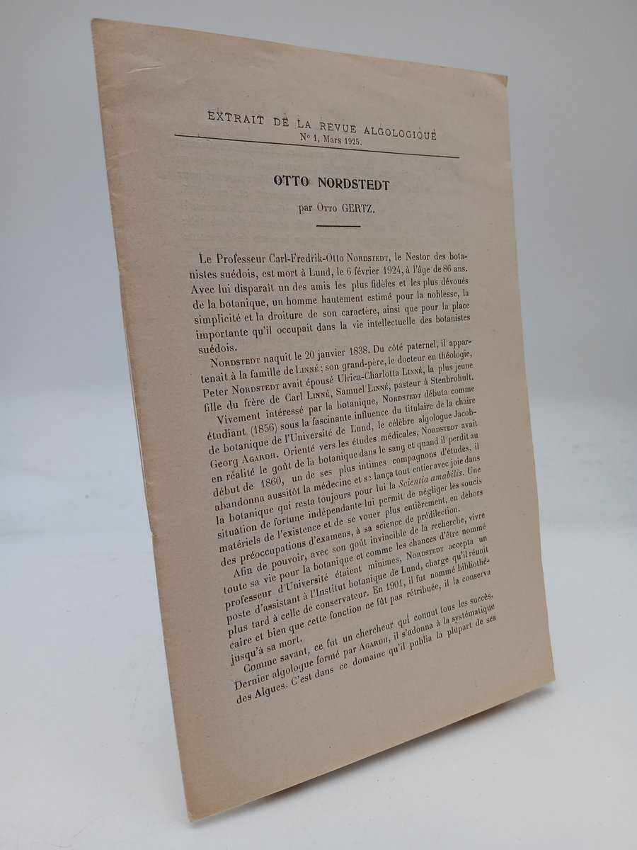 Otto Gertz : Extrait De La Revue Algologique