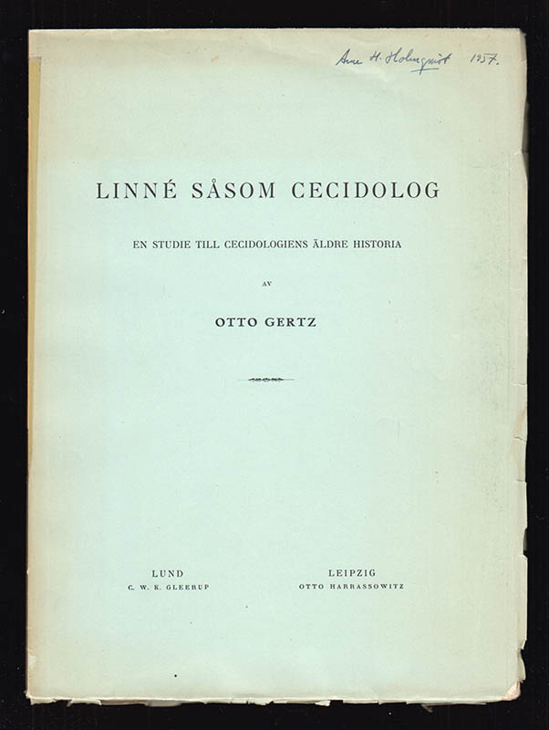 Otto Gertz : Linné såsom cecidolog