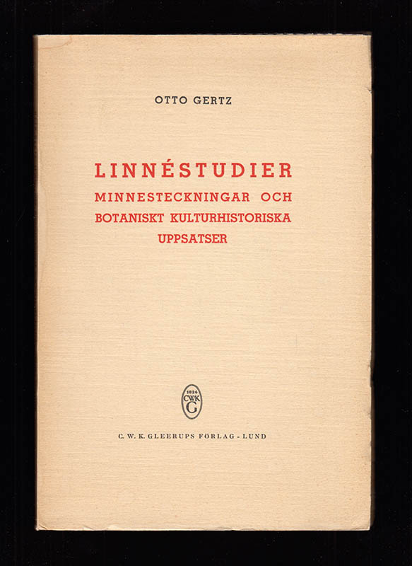 Otto Gertz : Linnéstudier