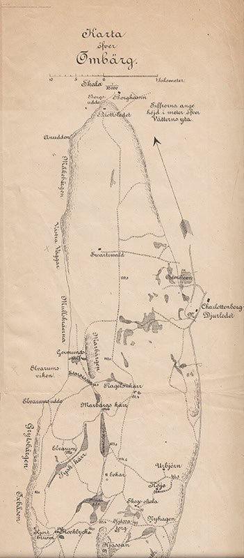 P. Dusén : Ombärgstraktens flora och geologi, till ledning för den Ombärgsbesökande allmänheten framstälda af P. Dusén. Med en karta öfver Ombärg