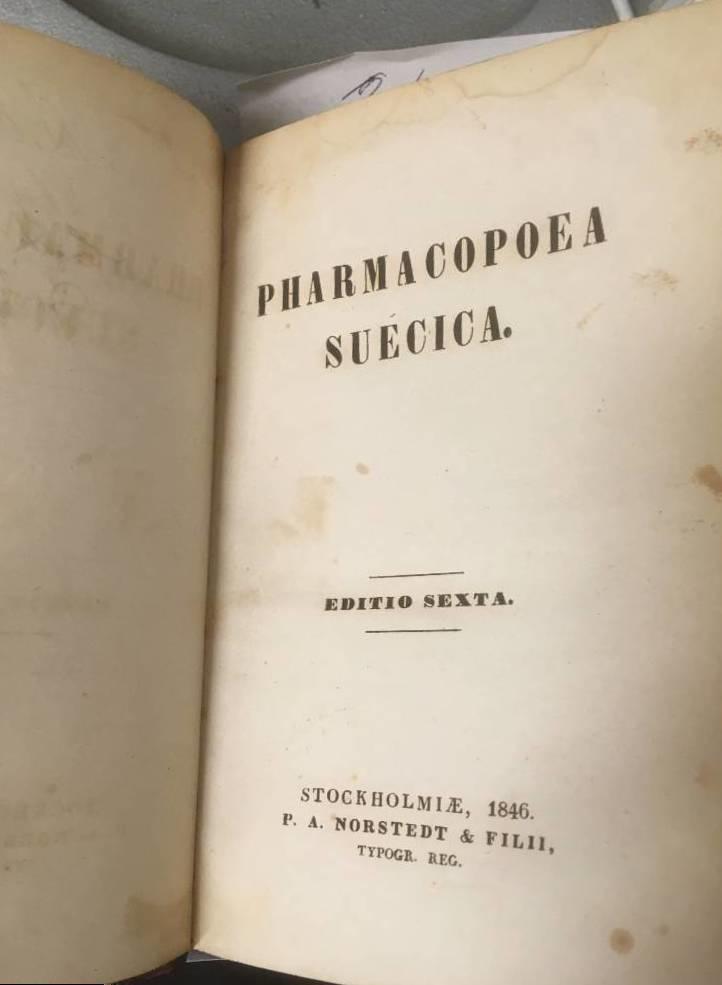 P. F. Wahlberg m. fl. : PHARMACOPOEA SUECICA edito Sexta