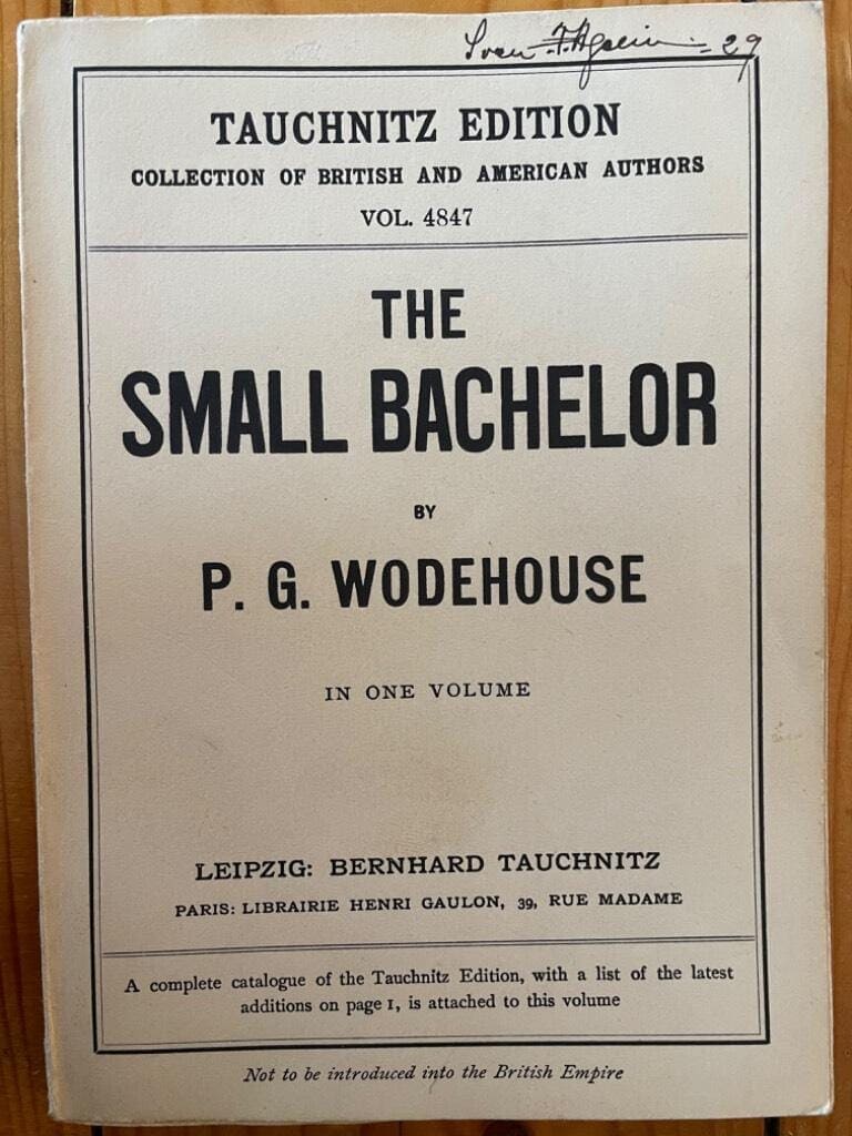 P. G. Wodehouse : The small bachelor