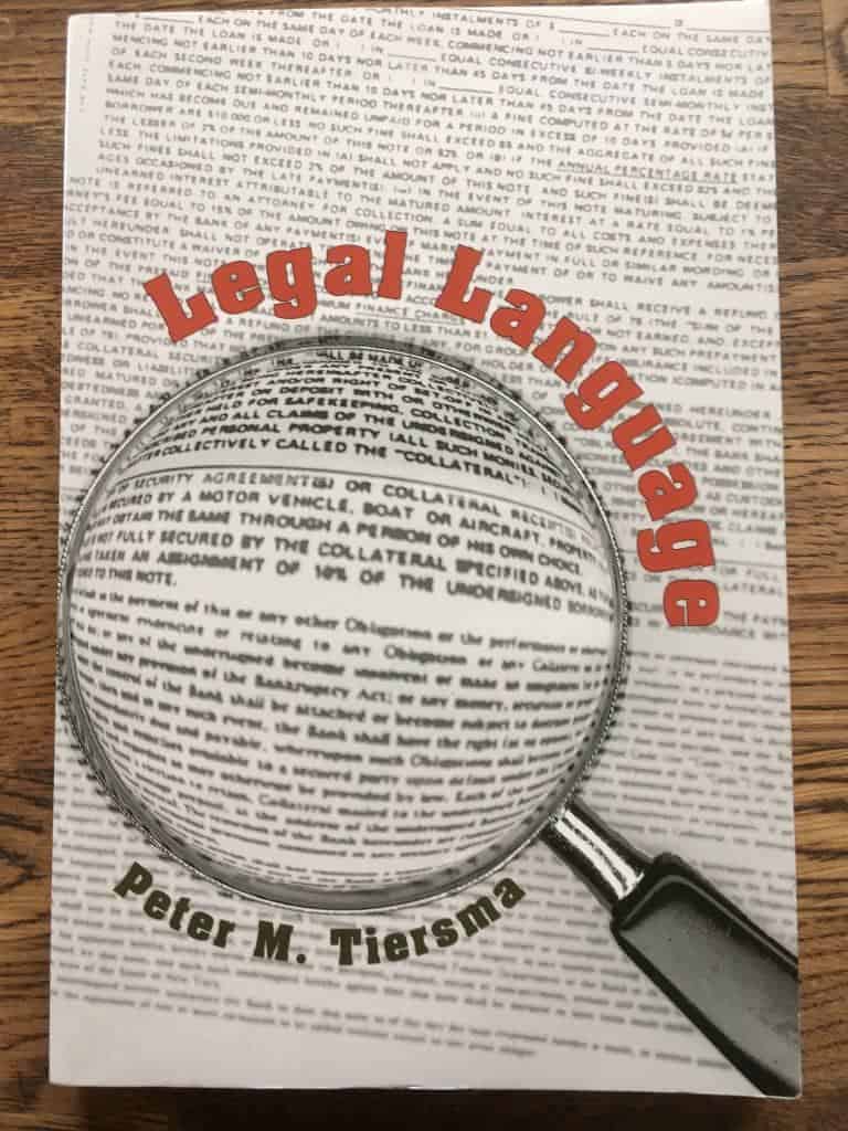 P M Tiersma : Legal language
