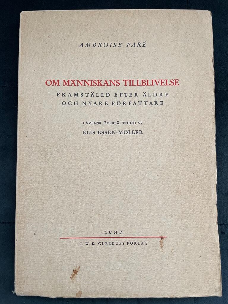 Paré Ambroise : Om människans tillblivelse. Framställd efter äldre och nyare författare