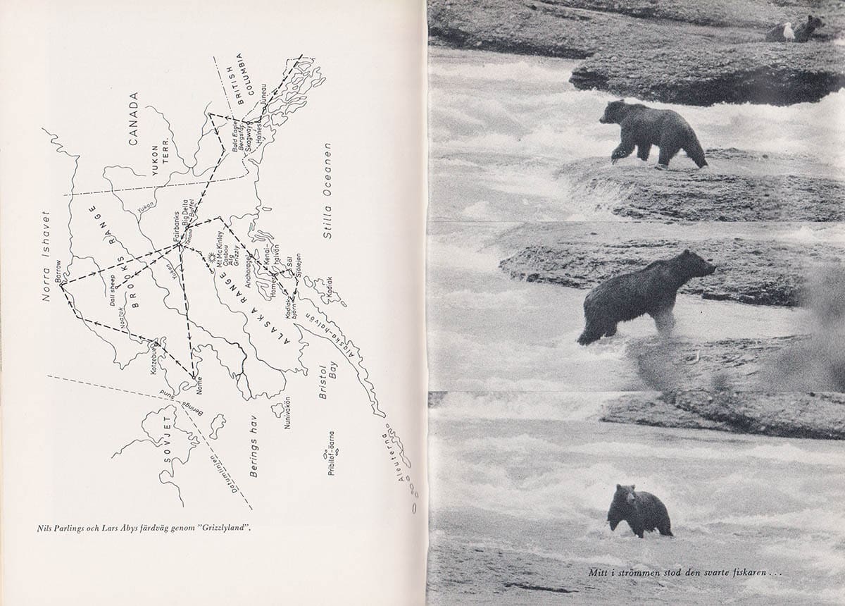 Parling, Nils (1914-2002) ; Åby, Lars (1939-2009) : Grizzlyland. I text och bild. En skildring från Alaska