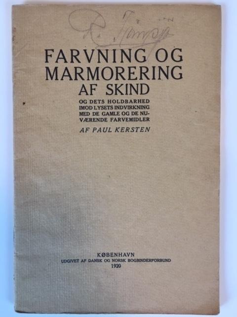 Paul Kersten : Farvning og marmorering af skind