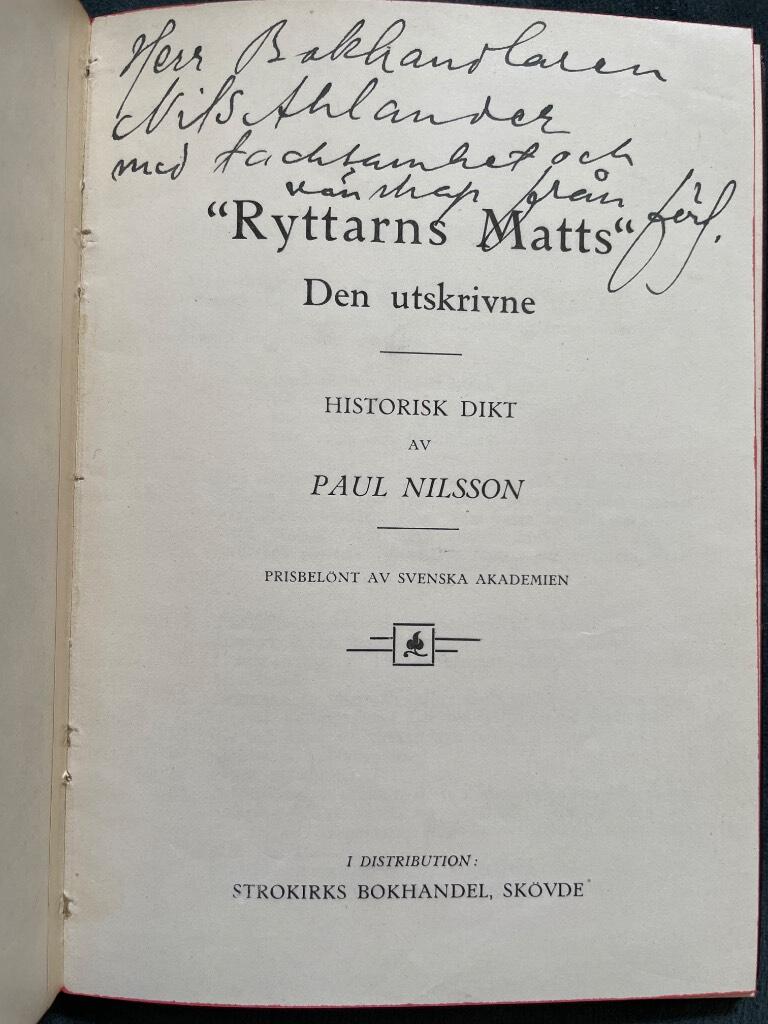 Paul Nilsson : 'Ryttarns Matts'