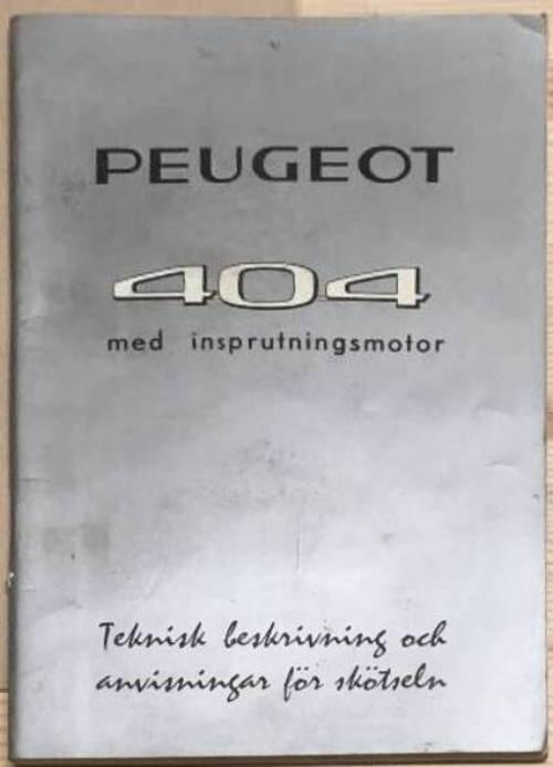 Peaugot 404 Instruktionsbok