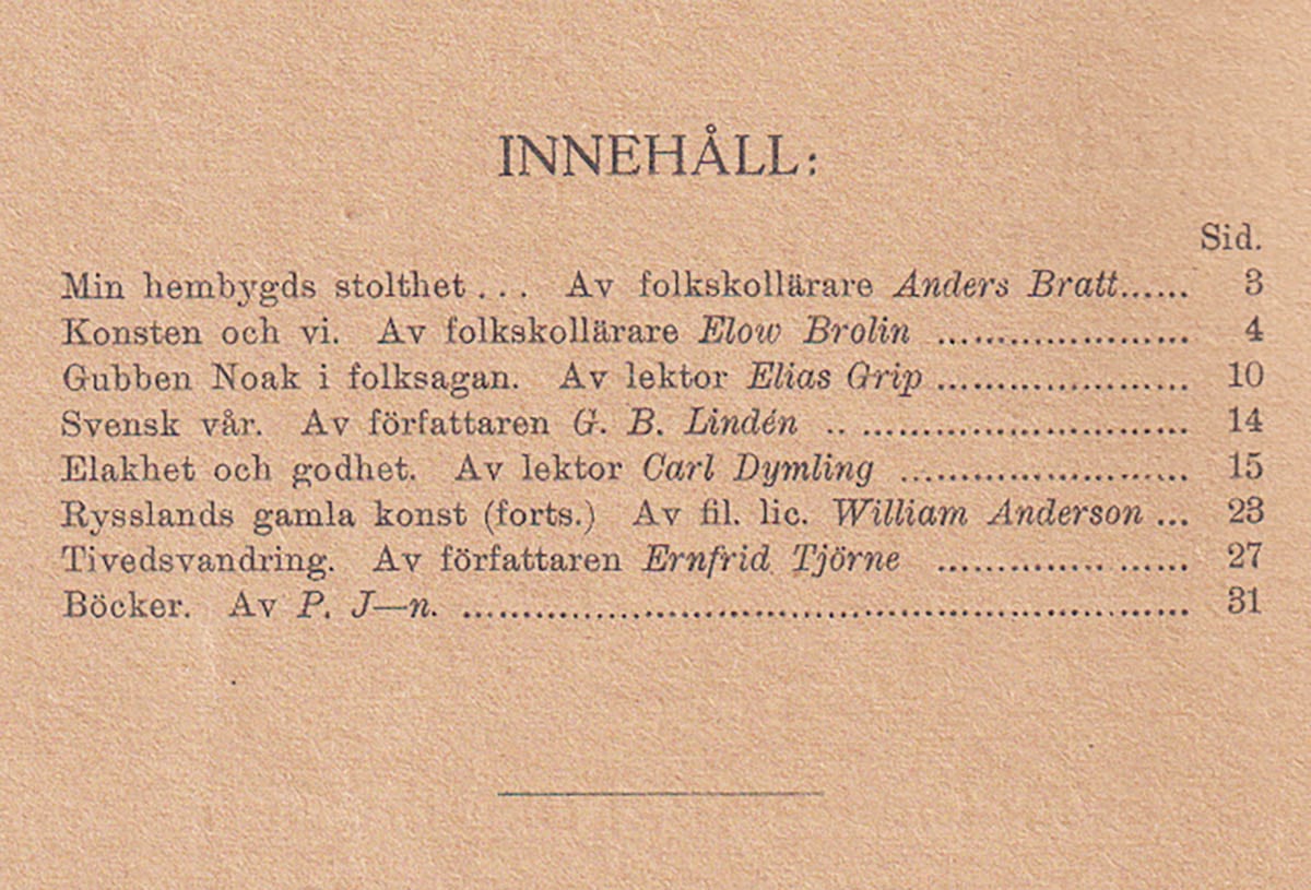 Pehr Johnsson : Brage