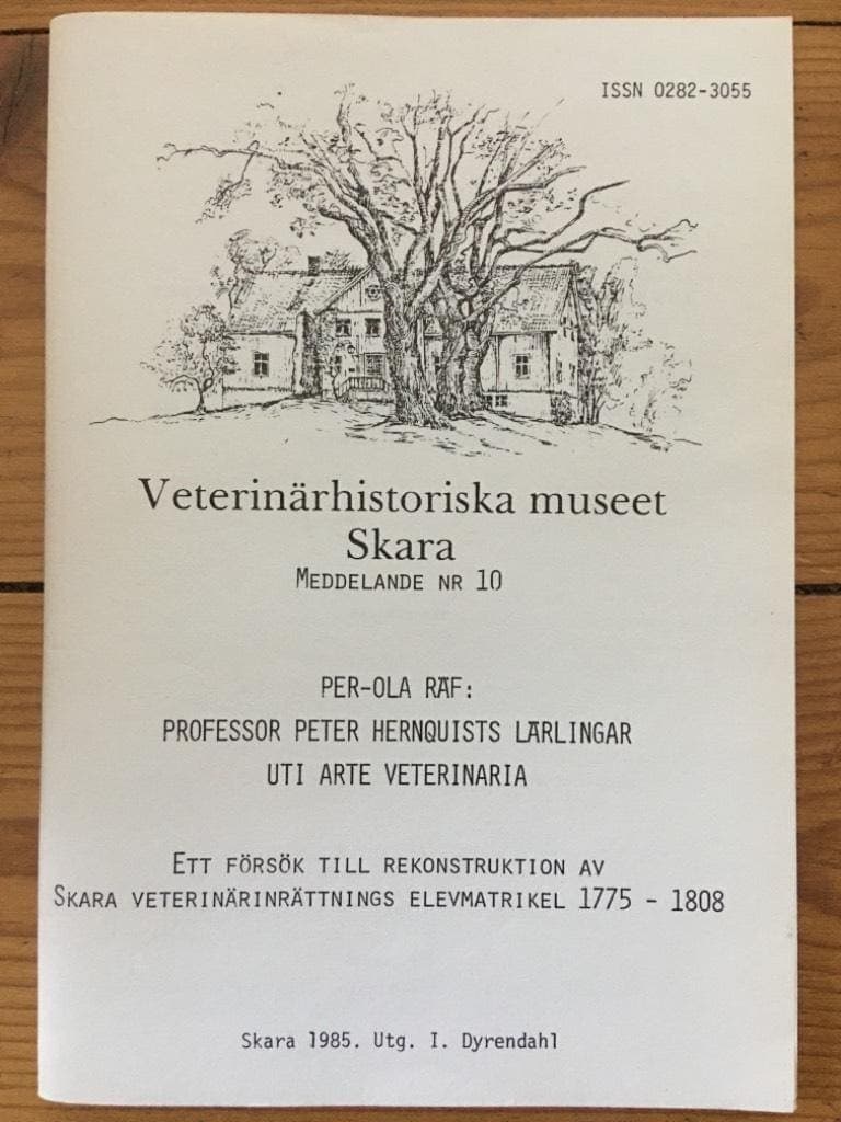 Per-Ola Räf : Professor Peter Hernquists lärlingar uti arte veterinaria
