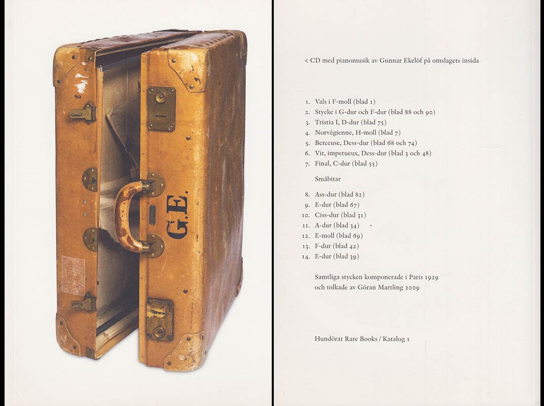 Peter Bodén : Ur Gunnar Ekelöfs boksamling och arkiv