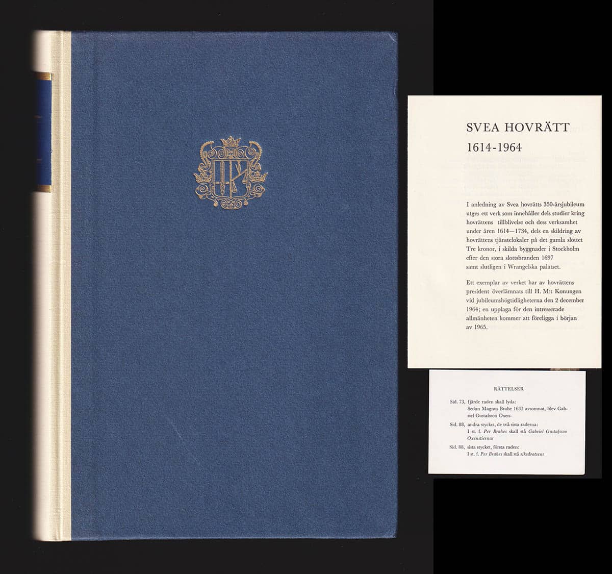 Petrén, Sture (1908-1976) ; Jägerskiöld, Stig (1911-1997) ; Nordberg, Tord O:son (1898-1980) : Svea hovrätt. Studier till 350-årsminnet