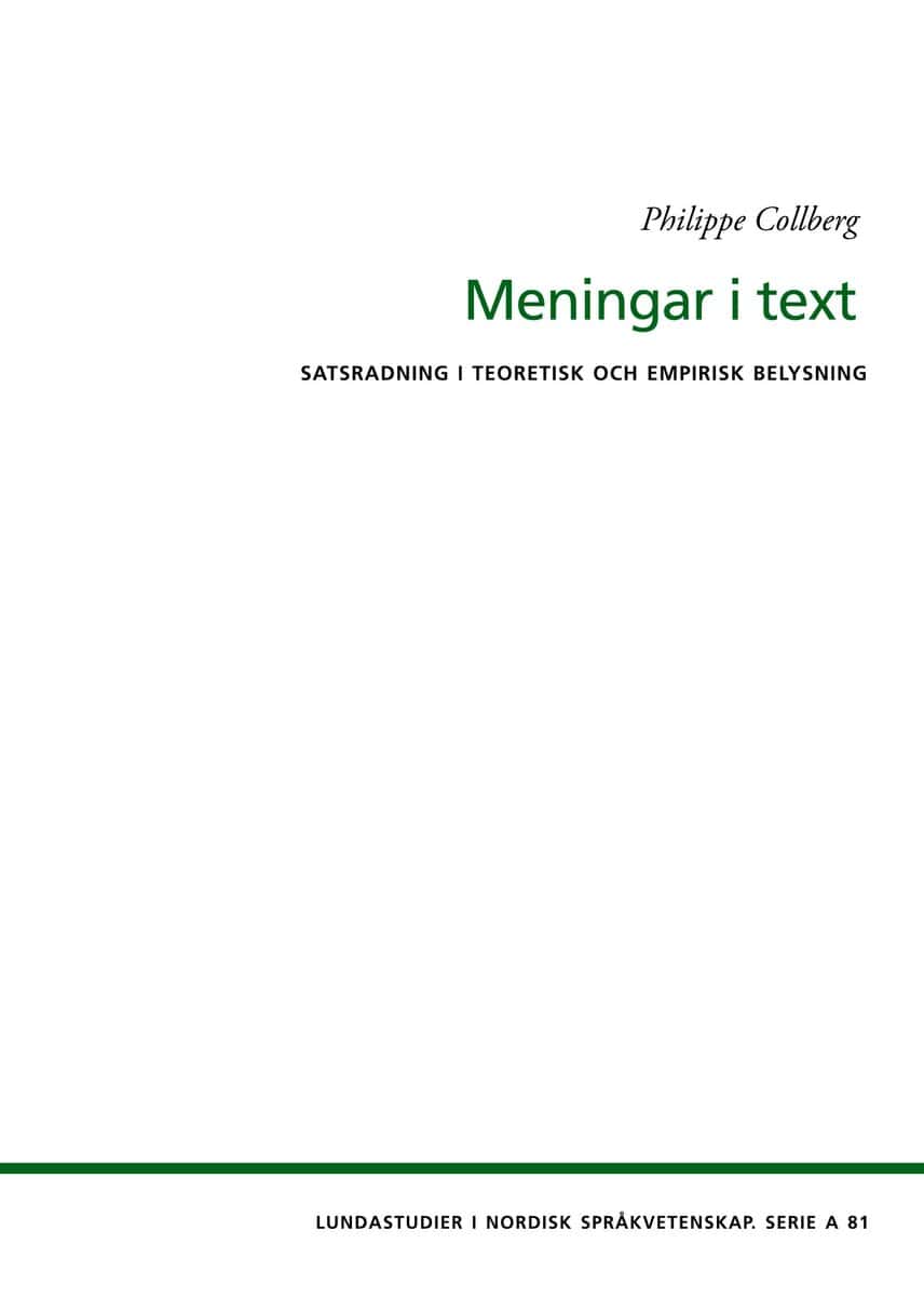 Philippe Collberg : Meningar i text