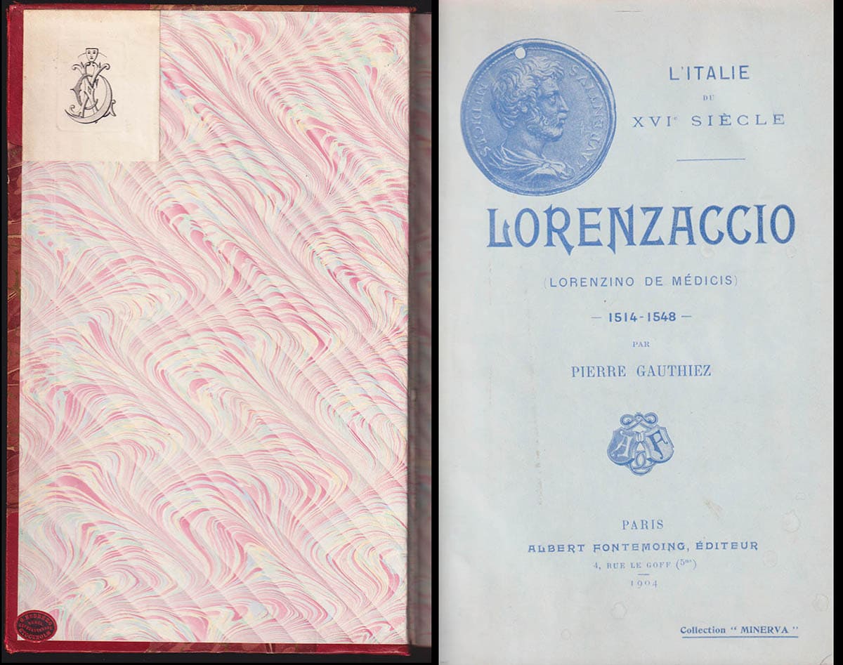 Pierre Gauthiez : Lorenzaccio (Lorenzino de Médicis) - 1514-1548 - par Pierre Gauthiez