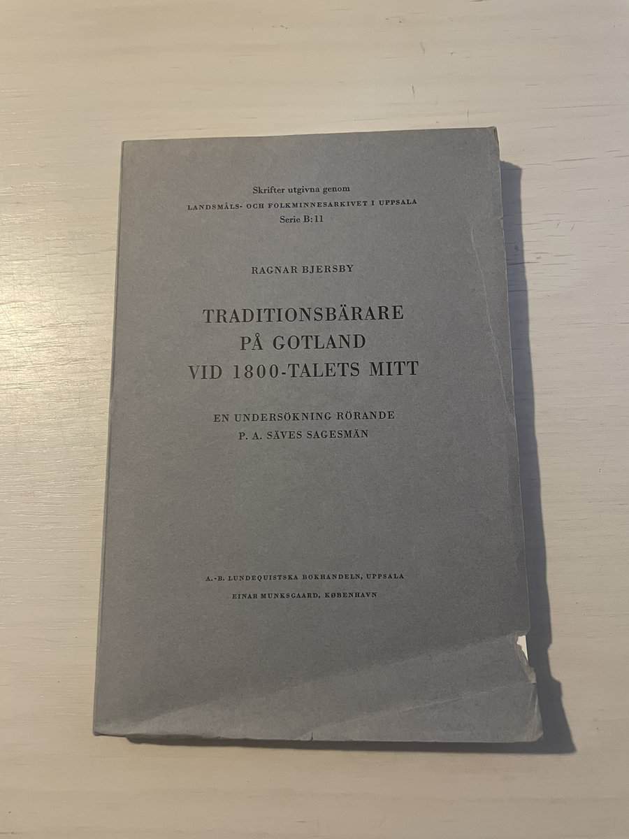 Ragnar Bjersby : Traditionsbärare på Gotland vid 1800-talets mitt