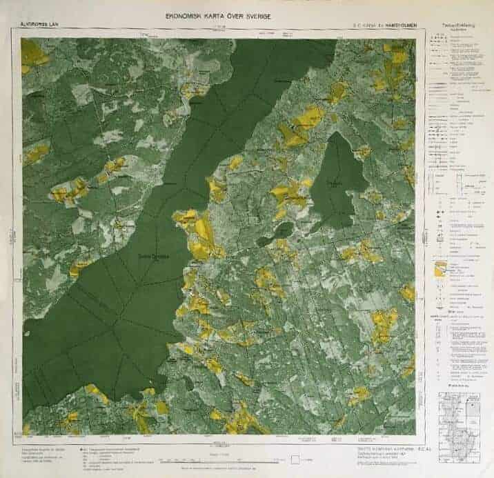 RAMSHOLMEN, Kinna - Karta från 1960-talet