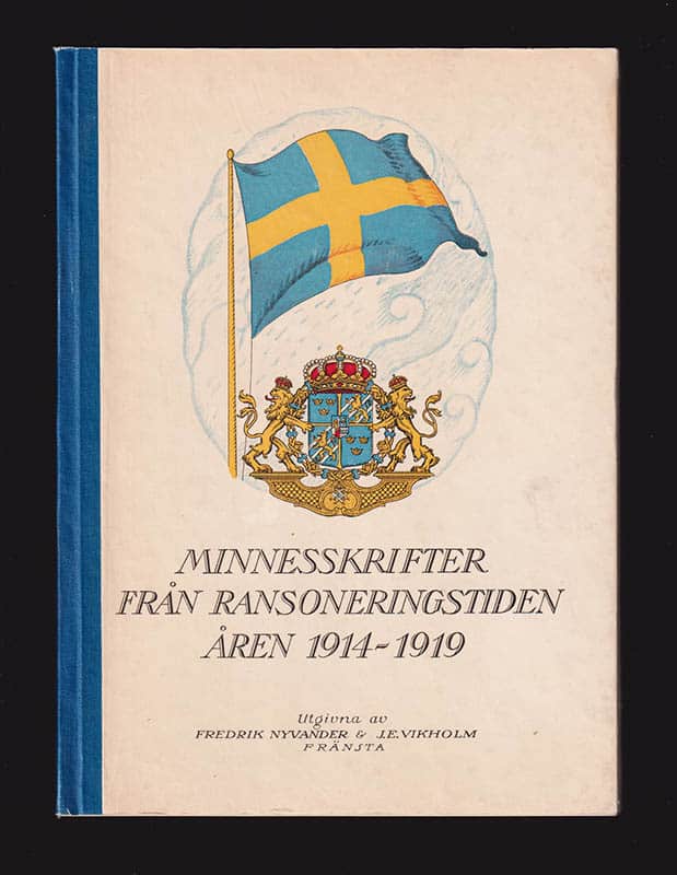 [Ransoneringskort]. Nyvander, Fredrik ; Wikholm, J. E. : Minnesskrifter över kristiden 1914-1919