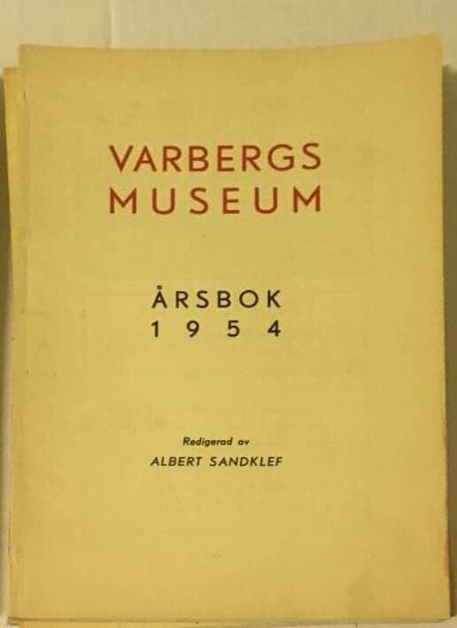 Red: A Sandklef : Varbergs Museum årsbok 1954