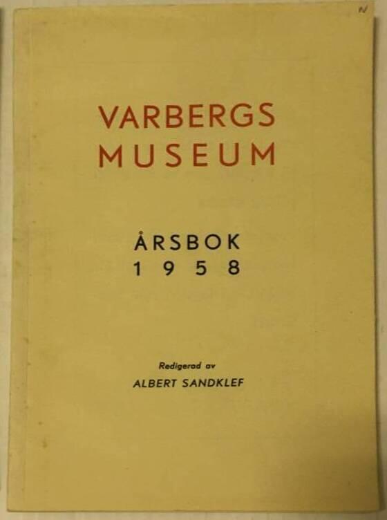 Red: A Sandklef : Varbergs Museum årsbok 1958