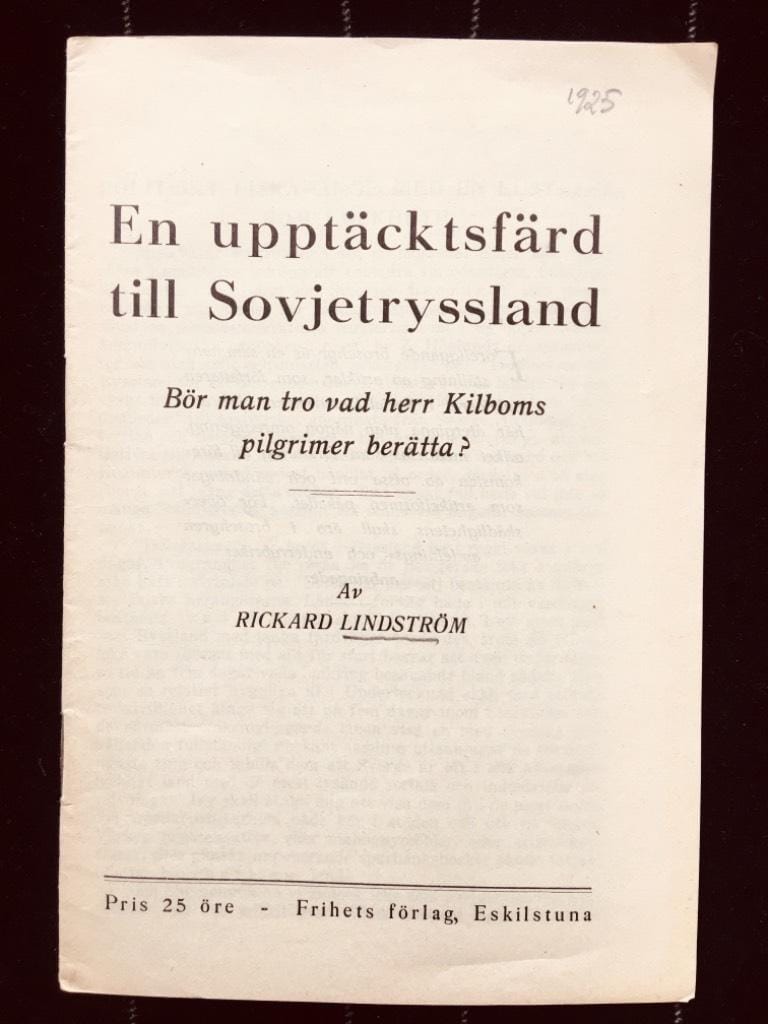 Rickard Lindström : En upptäcktsfärd till Sovjet-Ryssland