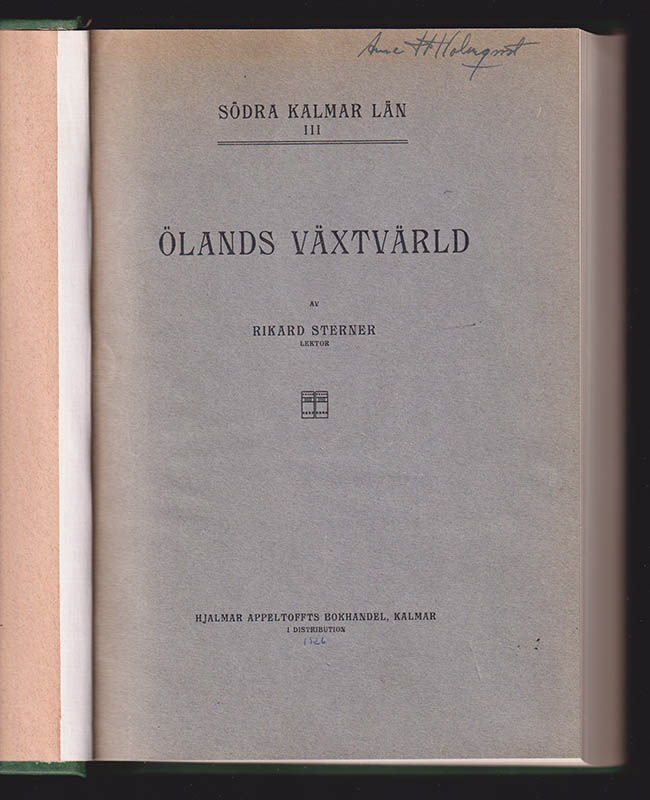 Rikard Sterner : Ölands växtvärld