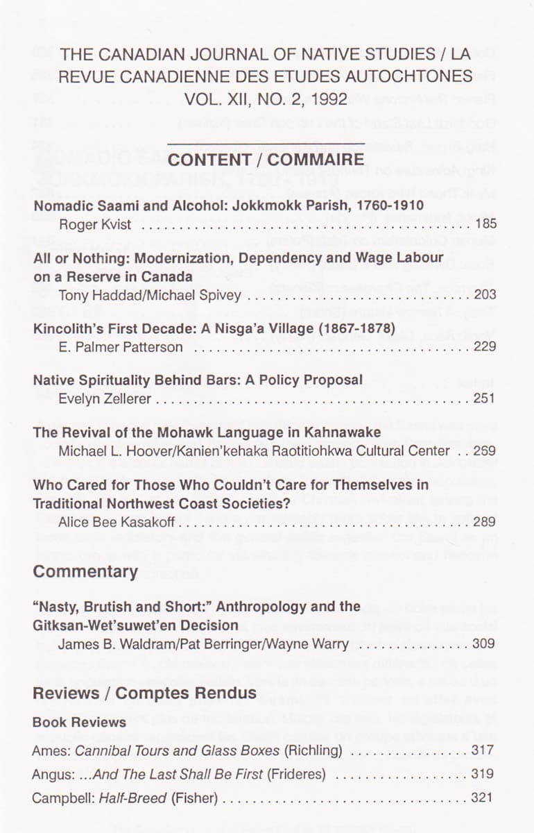 Roger Kvist : Nomadic Saami and Alcohol