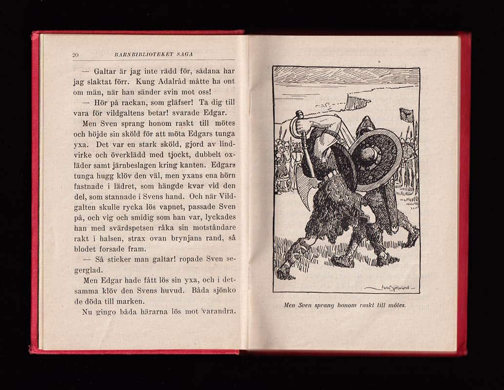 Rolf Nordenstreng : Vikingaliv. Med originalillustrationer av John Sjösvärd (1890-1958)