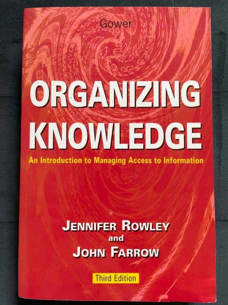 Rowley, Jennifer E. ; Farrow, John : Organizing knowledge