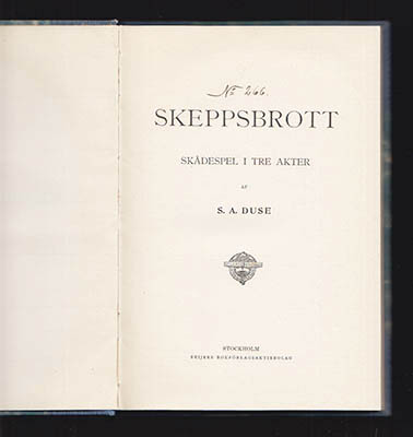 S. A. Duse : Skeppsbrott