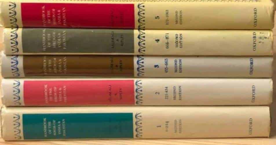 S Ali ; S Dillon Ripley : Handbook of the birds of India and Pakistan, vol 1-5