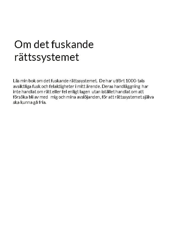 S Eriksson : Om det fuskande rättssystemet