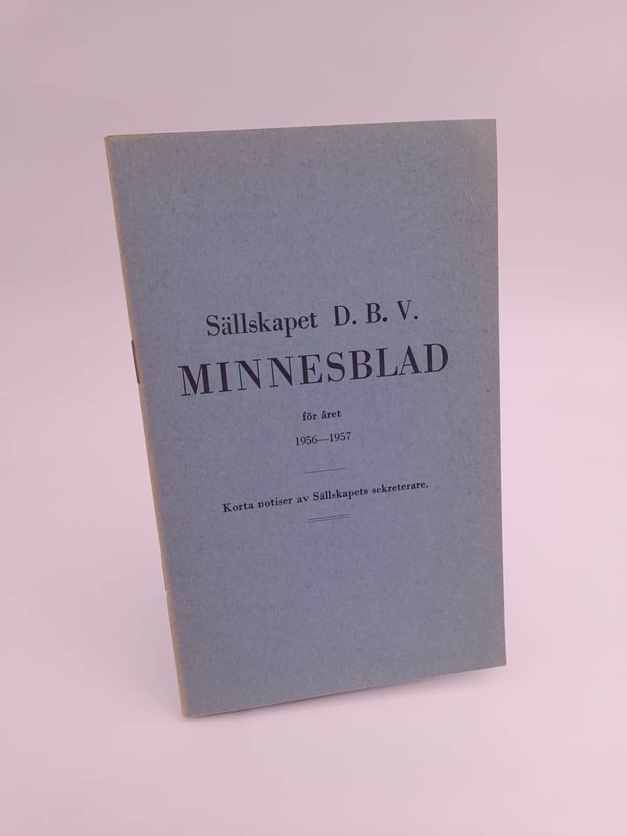 Sällskapet DBV Minnesblad : 1956-57