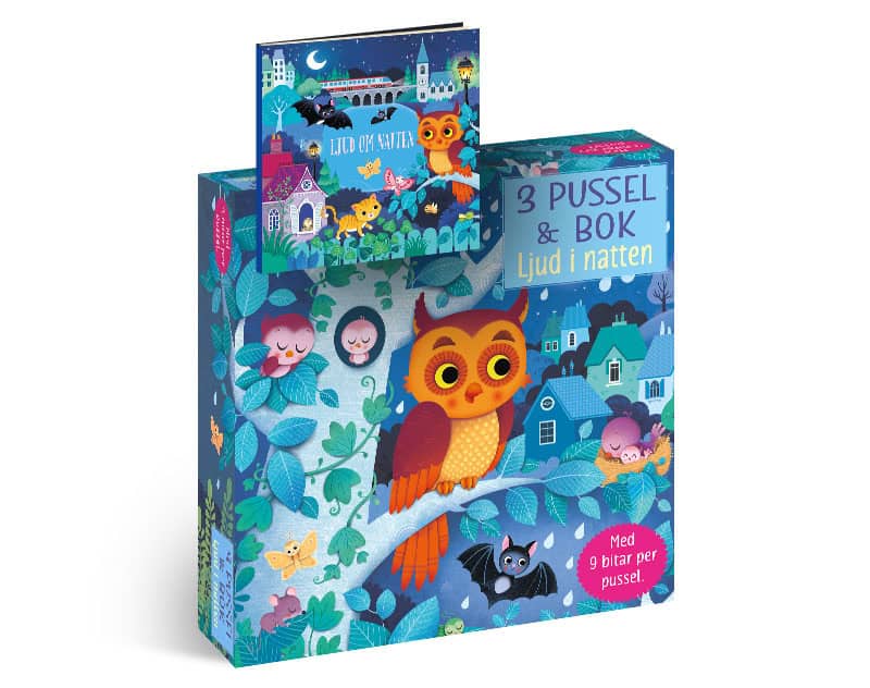 Sam Taplin : 3 pussel & bok. Ljud i natten