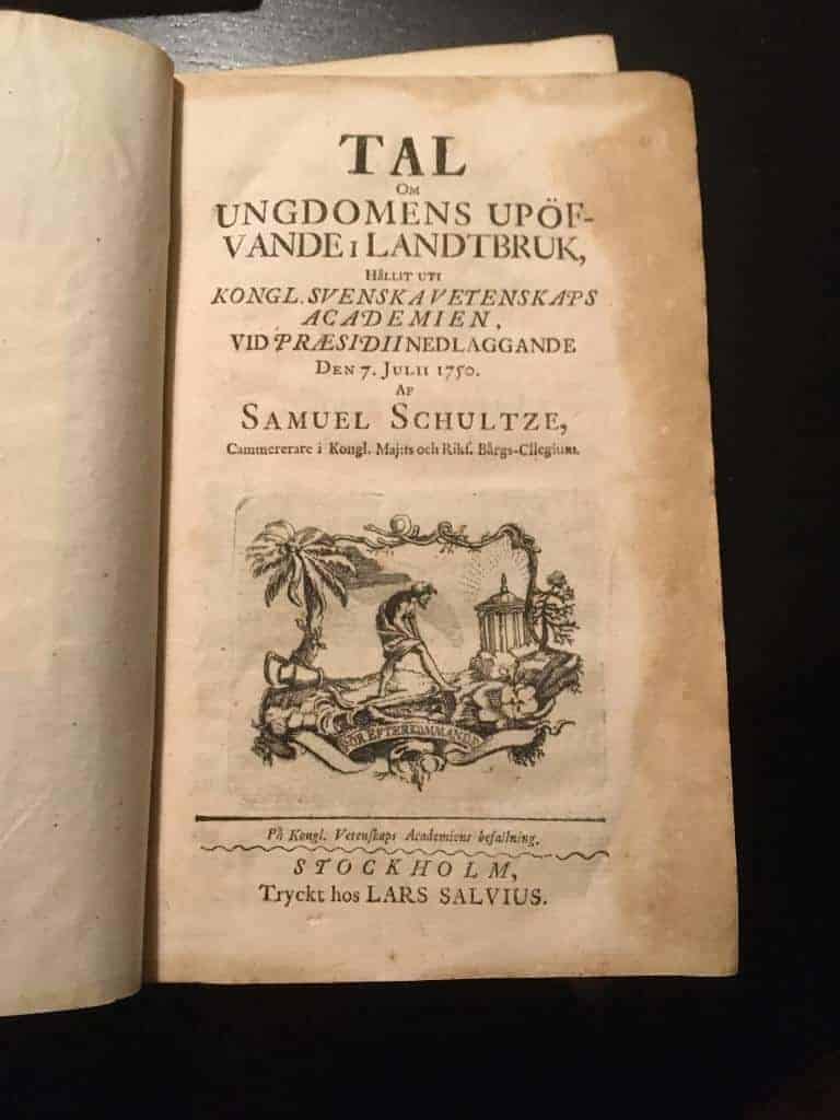 Samuel Schultze : Tal om ungdomens upöfvande i landtbruk