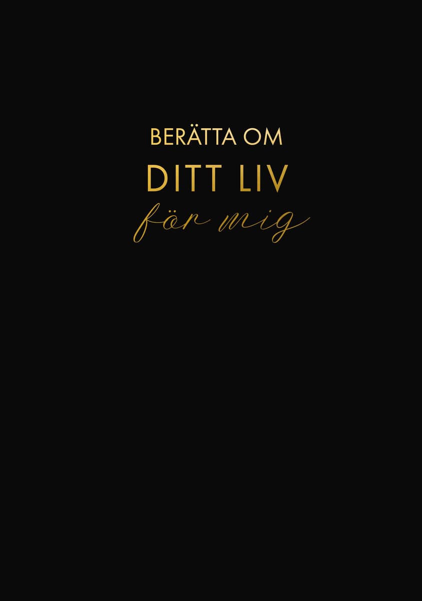 Sara Bang-Melchior : Berätta om ditt liv för mig