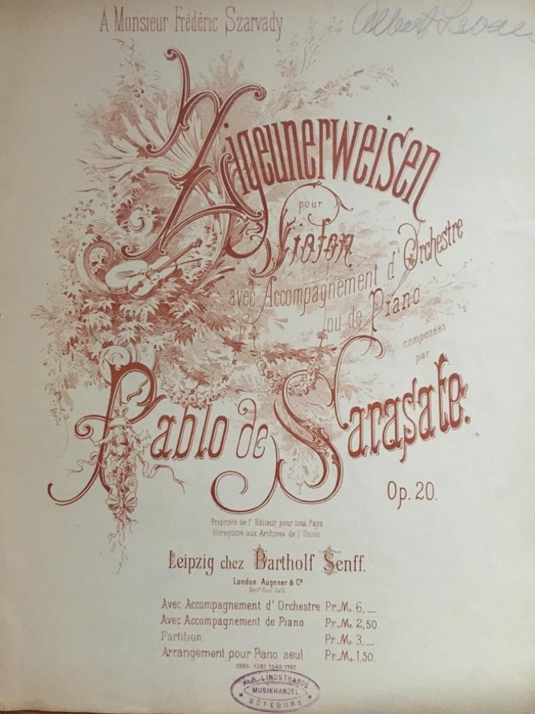 Sarasate : Zigeunerweisen