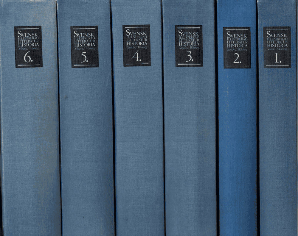 Schück, Henrik ; Warburg, Karl : Illustrerad svensk litteraturhistoria I-VI (komplett)