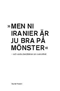 Sepidar Hosseini : Men ni Iranier är ju bra på mönster